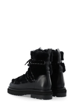 Sandra Snowboot Leather/Pes - Black