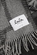 Scarf Svea Wool Mix - Light Grey Melange/Black
