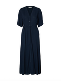 Viva Regular Linen Blend Dress - Dark Sapphire