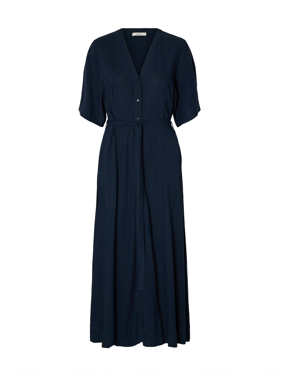 Viva Regular Linen Blend Dress - Dark Sapphire
