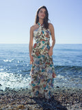 Paloma Halterneck Chiffon Maxi Dress - Botanic Florals