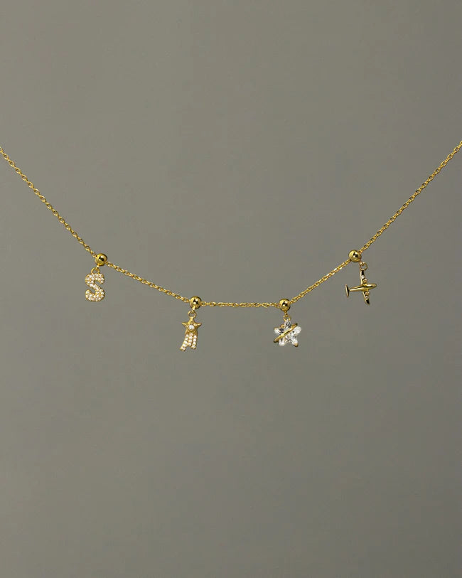 Airplane Charm - Gold