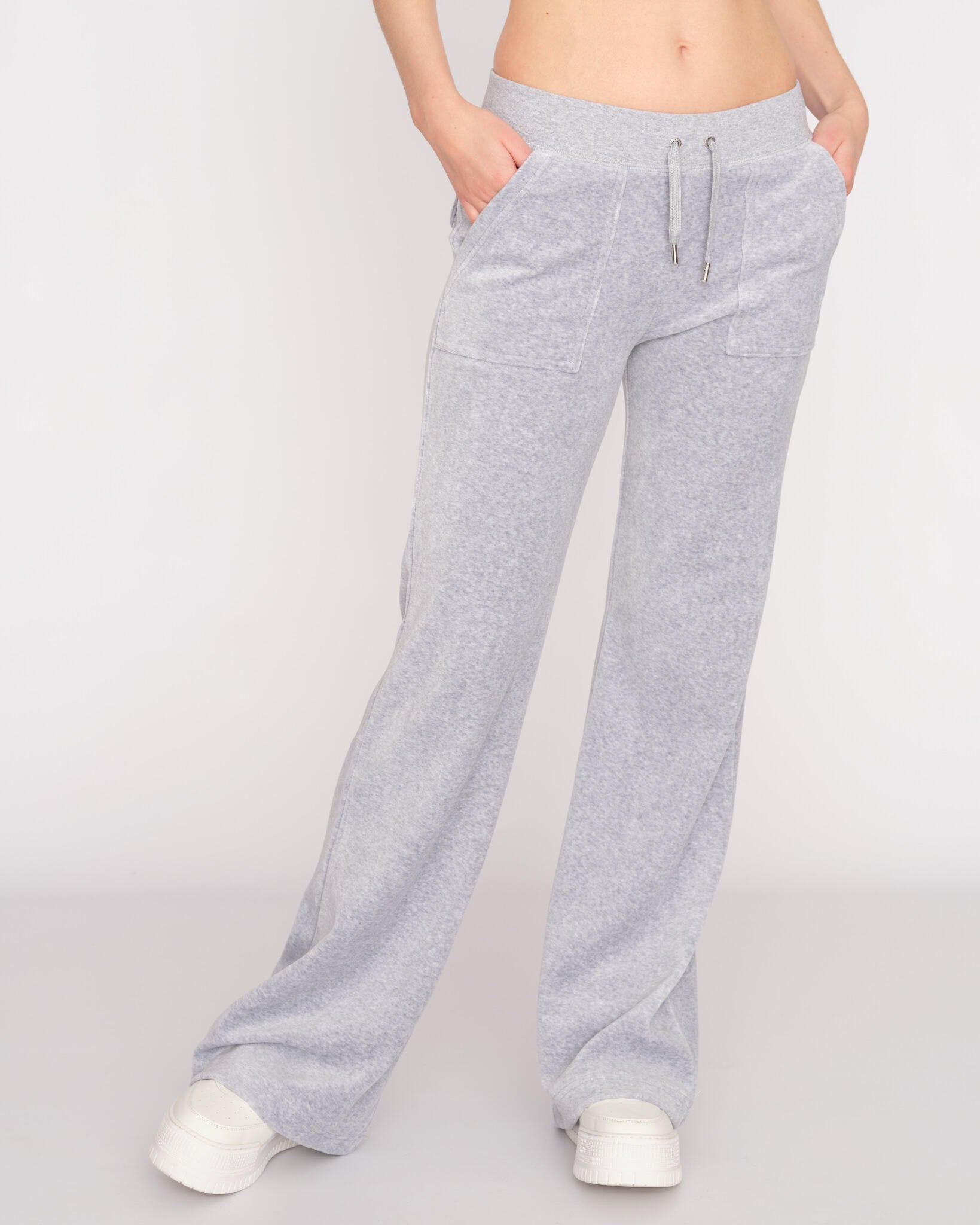 Layla Low Rise Flare Pocketed - Silver Marl