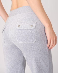 Layla Low Rise Flare Pocketed - Silver Marl