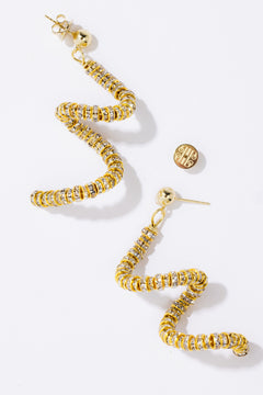 Skinny Viper Earrings - Gold