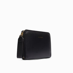 Small Zip Wallet - Leather Black