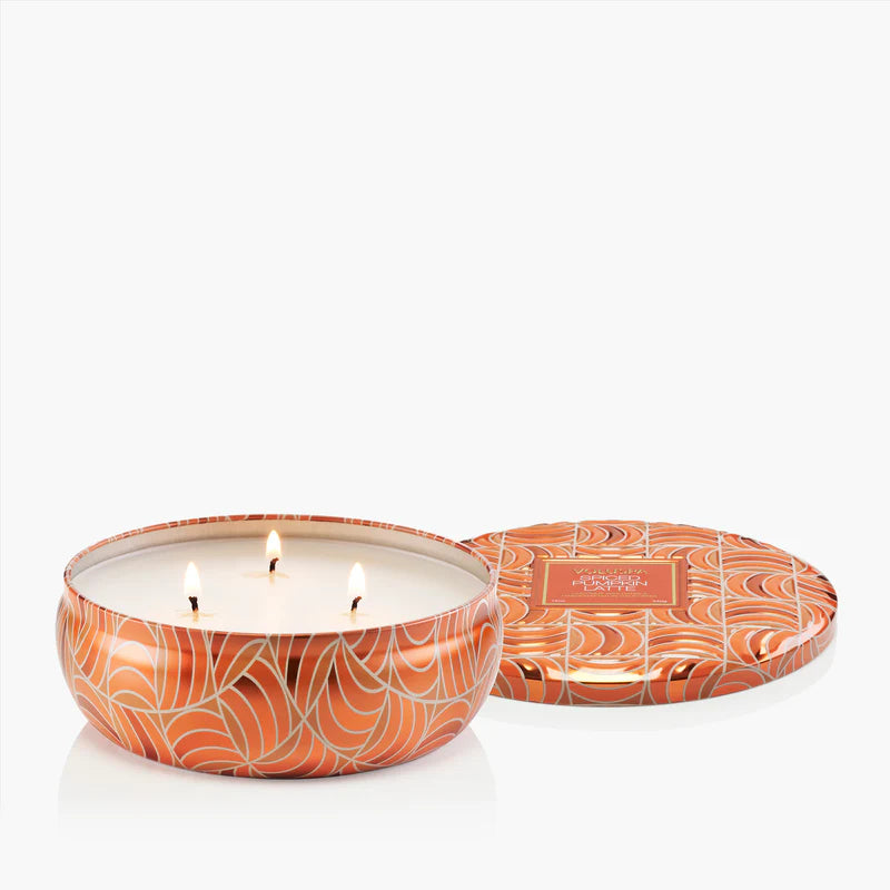 3-Wick Tin Candle - New Spiced Pumpkin Latte