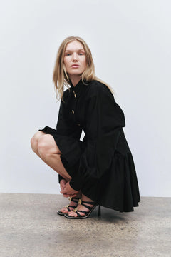 Alexa Ls Mini Dress - Black