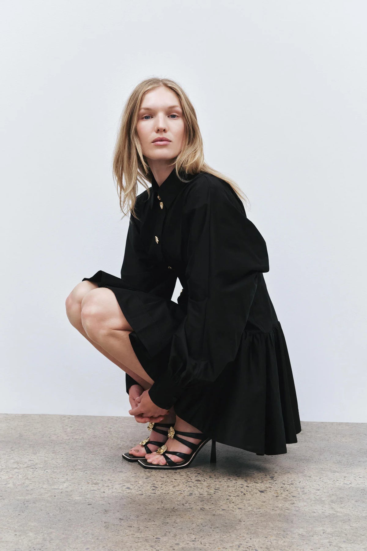Alexa Ls Mini Dress - Black