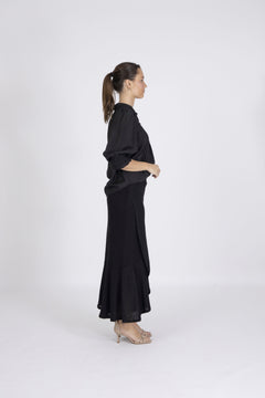 Callumcc Frill Ss Shirt - Black