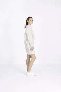 Vittoria-Sanni Ls Striped Shirt - Snow White W. Grey Stripes