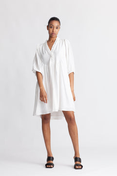 Heracc Midi Puff Dress - White