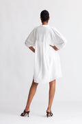 Heracc Midi Puff Dress - White