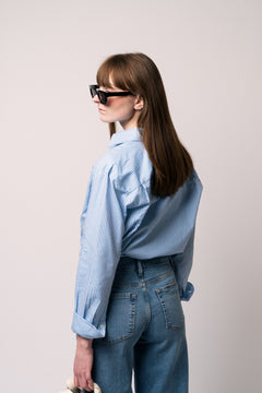 Pixie Le Slim Palazzo Side Slit - Gloomy Skies