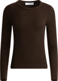 Dianna Ls O-Neck Top - Coffee Bean