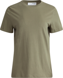 Myessential Ss O-Neck Tee - Olivine