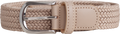 Shiny Silk Elastic Belt - Beige