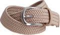 Shiny Silk Elastic Belt - Beige