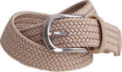 Shiny Silk Elastic Belt - Beige
