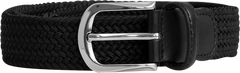 Shiny Silk Elastic Belt - Black