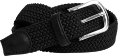 Shiny Silk Elastic Belt - Black