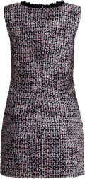 Boucle Embellished Mini Dress - Black