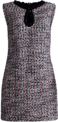 Boucle Embellished Mini Dress - Black