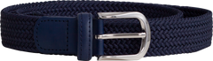 Shiny Silk Elastic Belt - Navy
