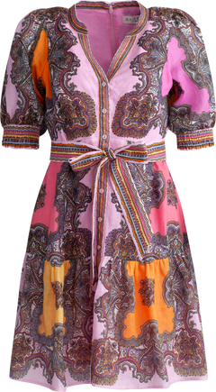 Elianna Dress Short Linen - Pink