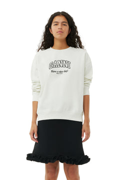 Isoli Ganni Oversized Sweatshirt - Egret