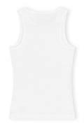 Soft Cotton Rib Tank Top - Bright White