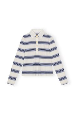 Thin Jersey Long Sleeve Polo - Multicolour