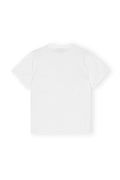 Basic Jersey Red Cherry Relaxed T-Shirt - Bright White