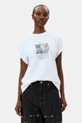 Basic Jersey Kittens Relaxed T-Shirt - Bright White