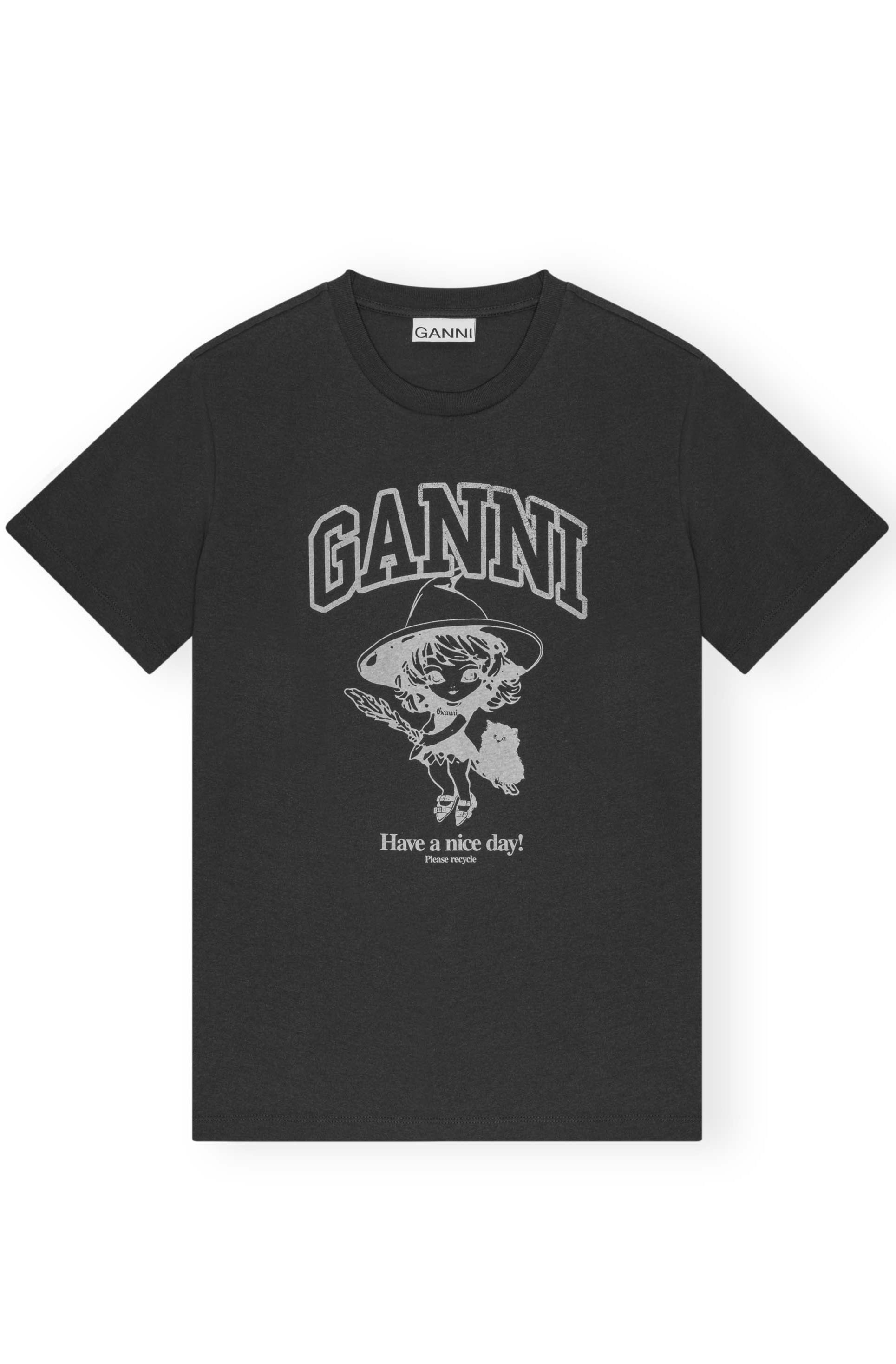 Basic Cotton Witch Relaxed T-Shirt - Phantom