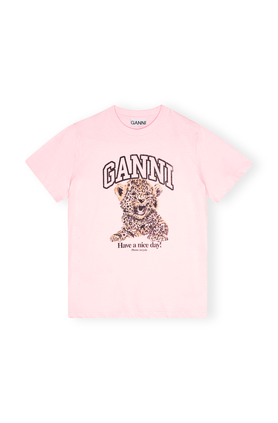 ganni pink leopard dress Ganni leopard-print Denim Mini Dress