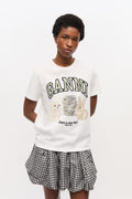 Basic Cotton Jersey Animals Relaxed T-Shirt - Bright White