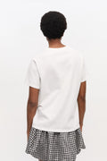 Basic Cotton Jersey Animals Relaxed T-Shirt - Bright White