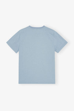 Basic Cotton Jersey Animals Relaxed T-Shirt - Chambray Blue