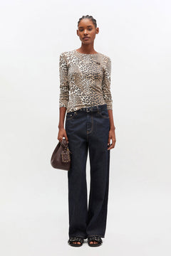 Soft Cotton Rib Leo Long Sleeve - Leopard