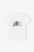 Basic Cotton Jersey Animals Relaxed T-Shirt - Bright White