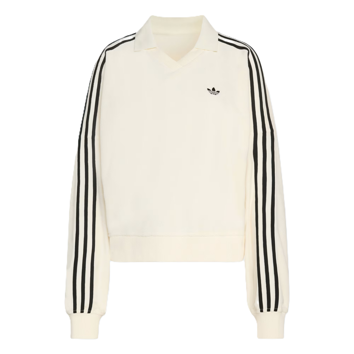 Terry Towel V Neck - Off White