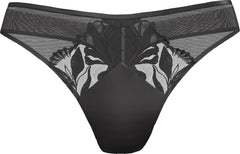 Thong - Black Floral Lace