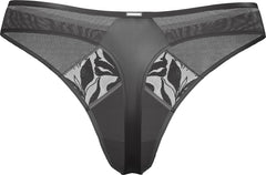 Thong - Black Floral Lace