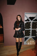 Mandy Organza Mini Dress - Black