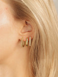Petite Edge Hoops - Gold