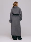 Thale Wool Trenchcoat  - Grey Melange
