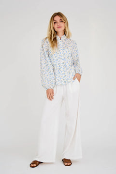 Tiffany Shirt - White/Blue