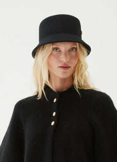 Tina Felted Bucket Hat - Black