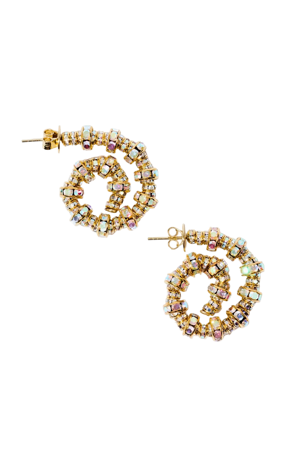 Tiny Spiral Hoops - Gold